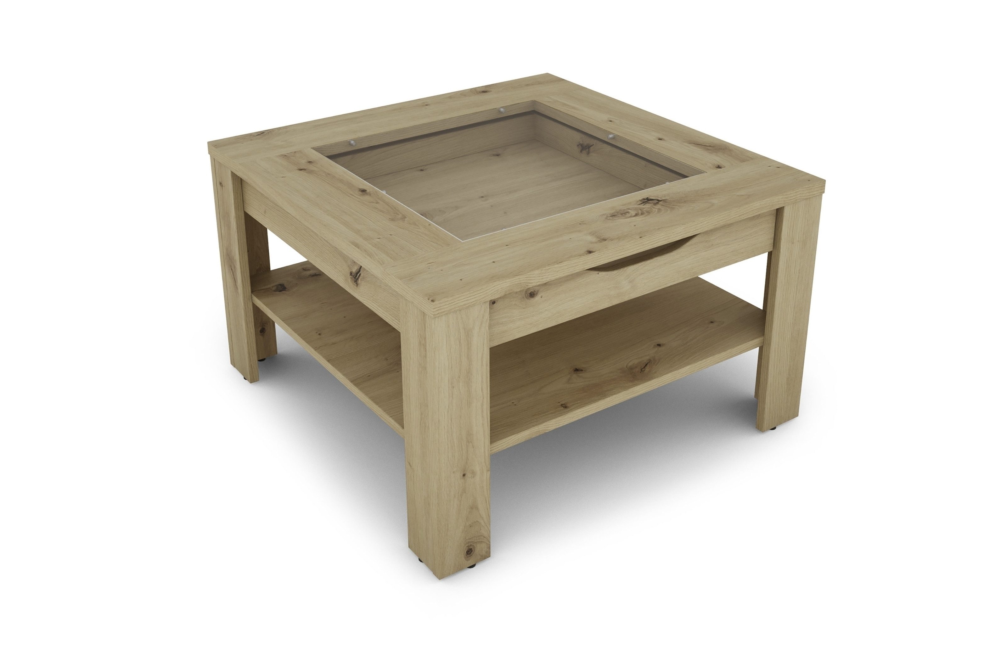 freiraum Couchtisch RALPH (B 67, H 43, T 67 cm), in Eiche-Optik 67 x 43 x 67 cm (BxHxT)