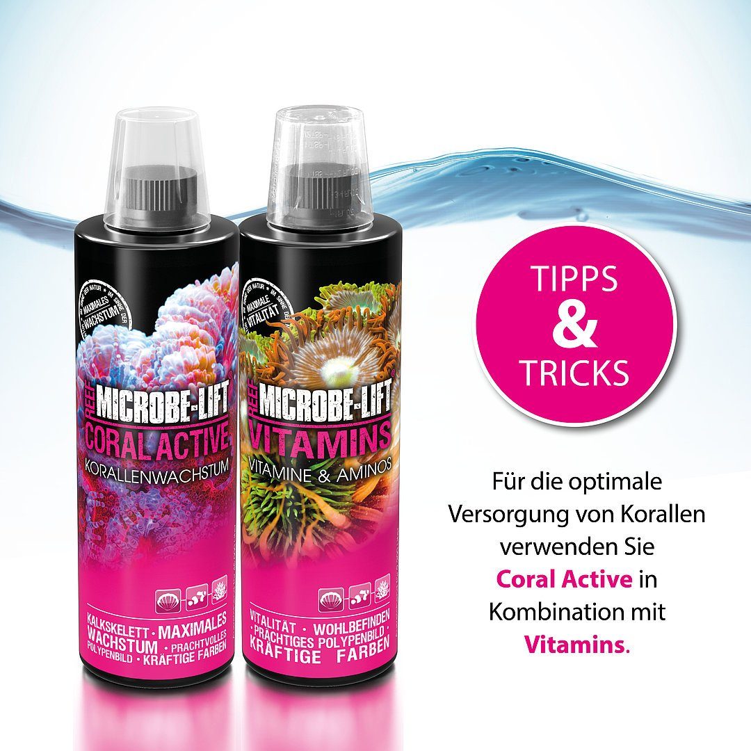 Microbe-Lift Aquariendeko Microbe-Lift Coral Active - Korallenwachstum und Farbenpracht 473 ml.