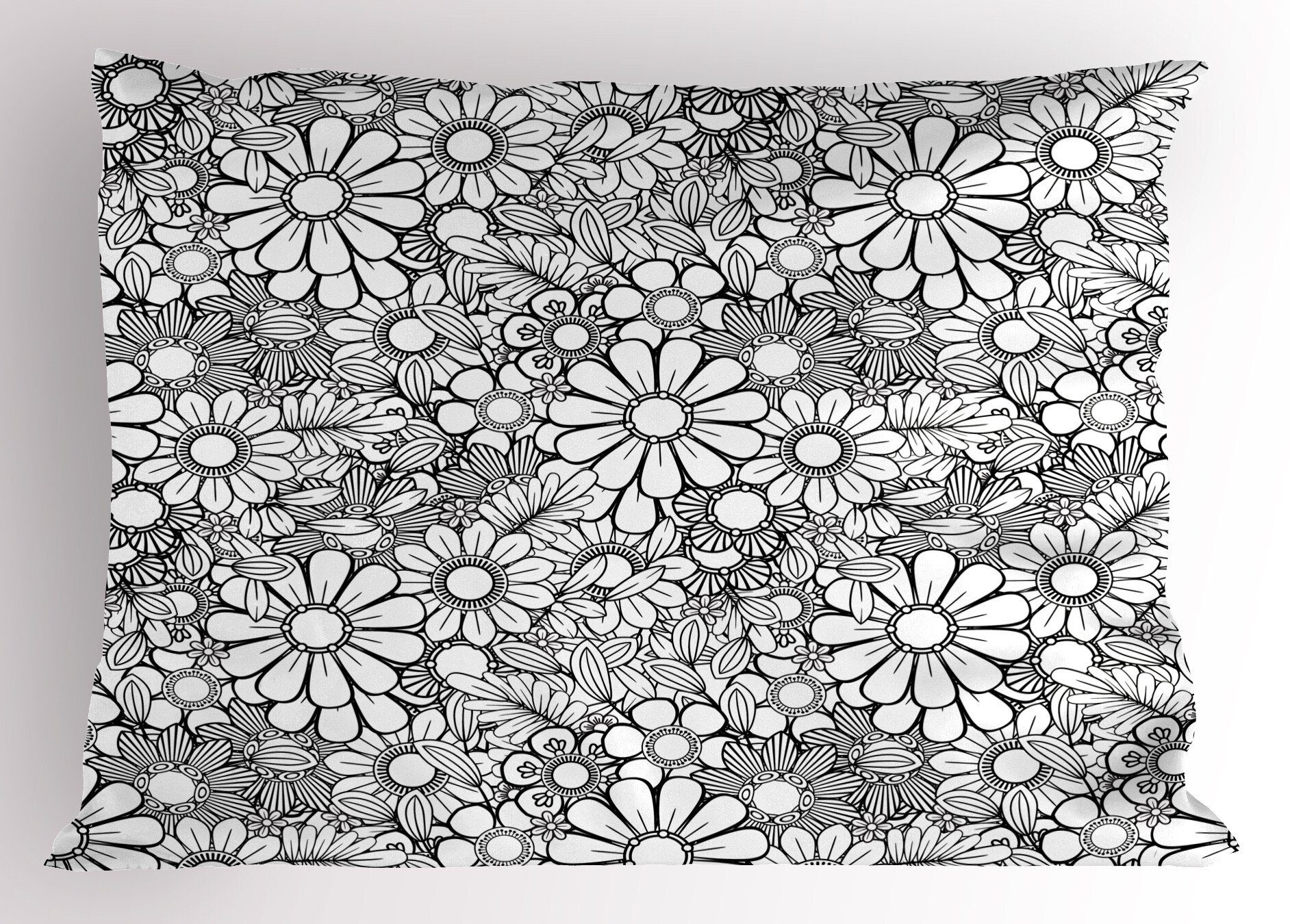 Kissenbezüge Dekorativer Standard King Size Gedruckter Kissenbezug, Abakuhaus (1 Stück), Blumen Top View Blumen