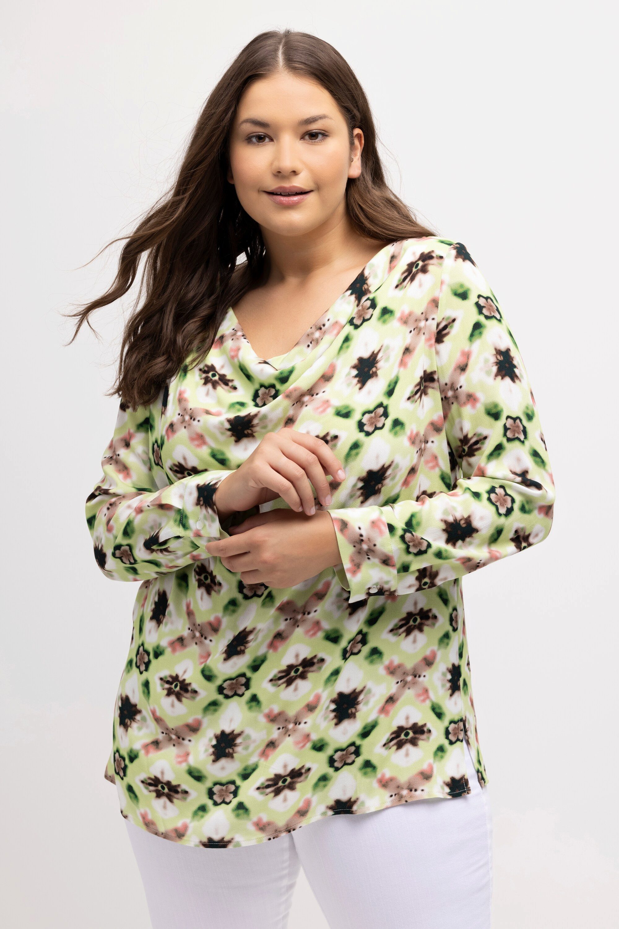 Ulla Popken Tunika Tunika Blüten A-Linie günstig online kaufen