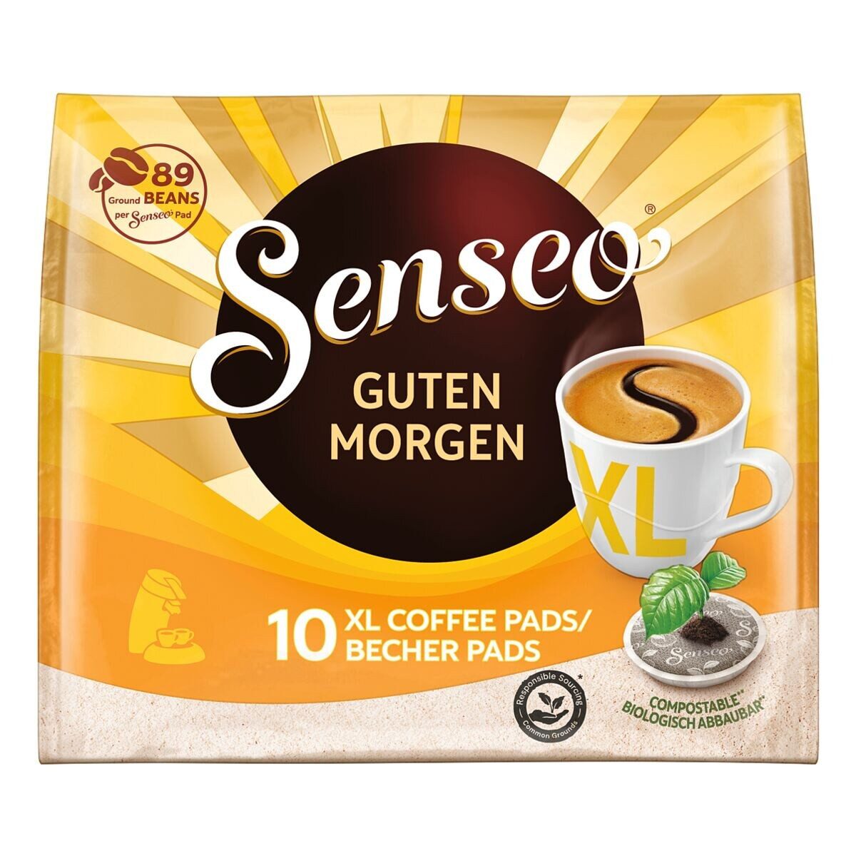Philips Senseo Kaffee Frühstückskaffee, 10 Pads