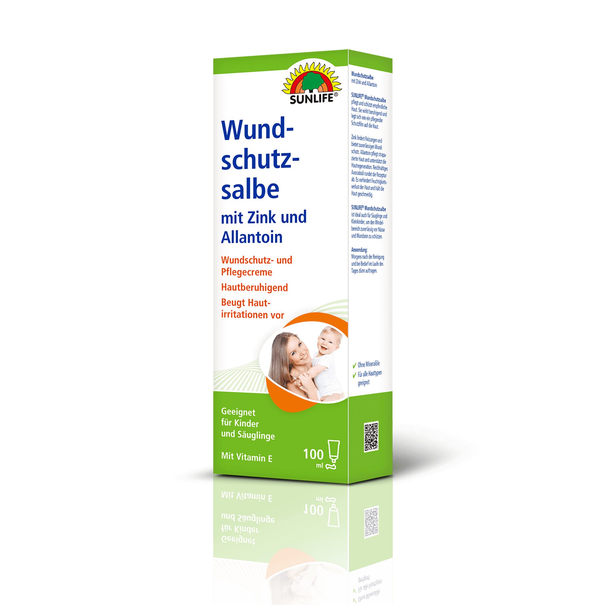 SUNLIFE Hautpflegegel SUNLIFE® Wundschutz Salbe 100 ml Zinksalbe Pflegecreme Hautschutz Haut