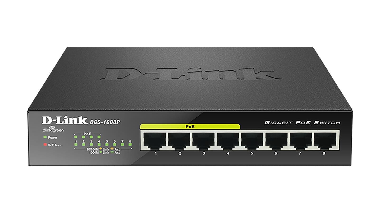 D-Link D-Link DGS-1008P/E Netzwerk-Switch