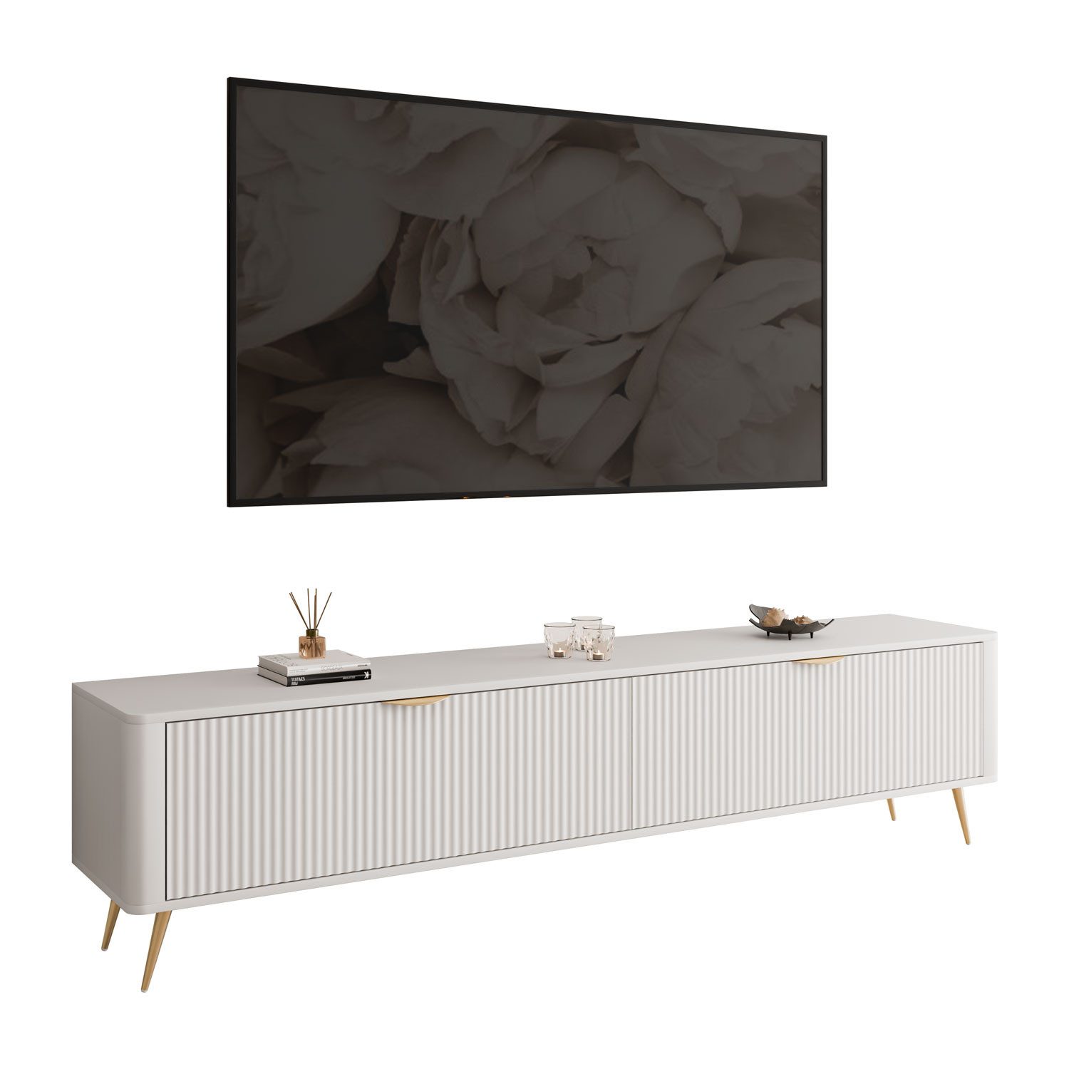 Lookway TV-Schrank SCARLETT 2D 200 cm auf Beinen Breite: 200 cm günstig online kaufen