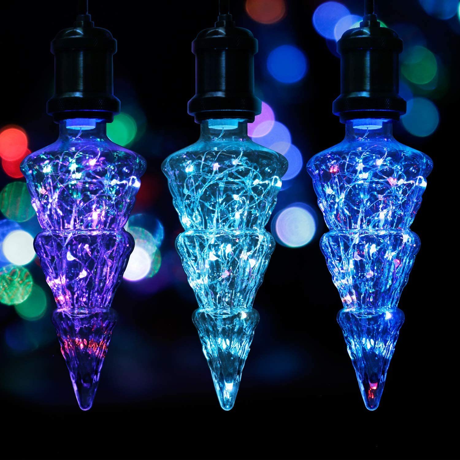ZMH LED-Leuchtmittel Glühbirne Magisch Weihnachtsbaumförmig, E27, 1 St., Farbwechsel bunt