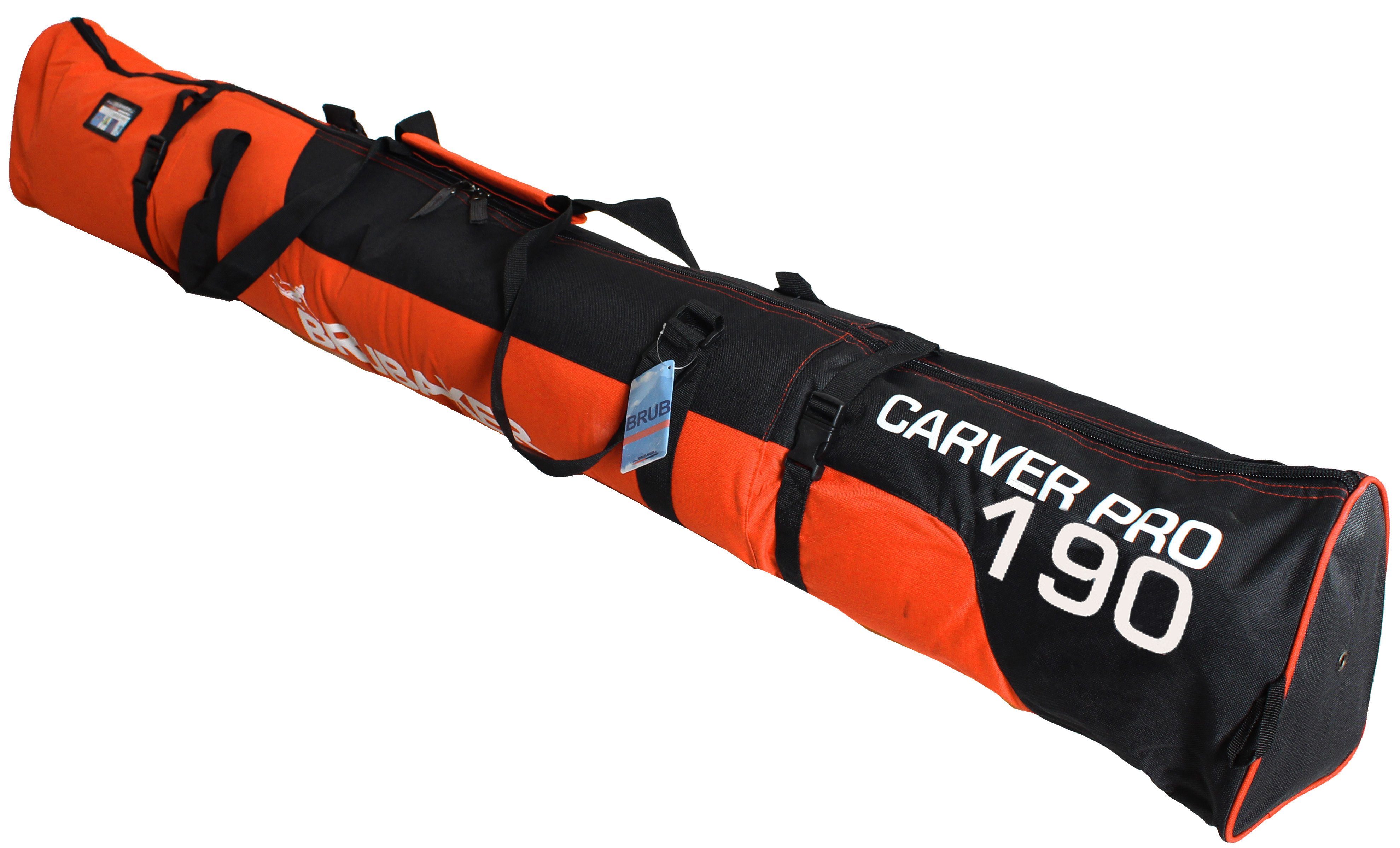 BRUBAKER Skitasche Carver Pro 2.0 Ski Tasche (1-tlg., reißfest und schnittfest), gepolsterter Skisack mit Zipperverschluss
