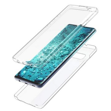 Numerva Handyhülle Full TPU für Samsung Galaxy S10 Plus, 360° Handy Schutz Hülle Silikon Case Cover Bumper