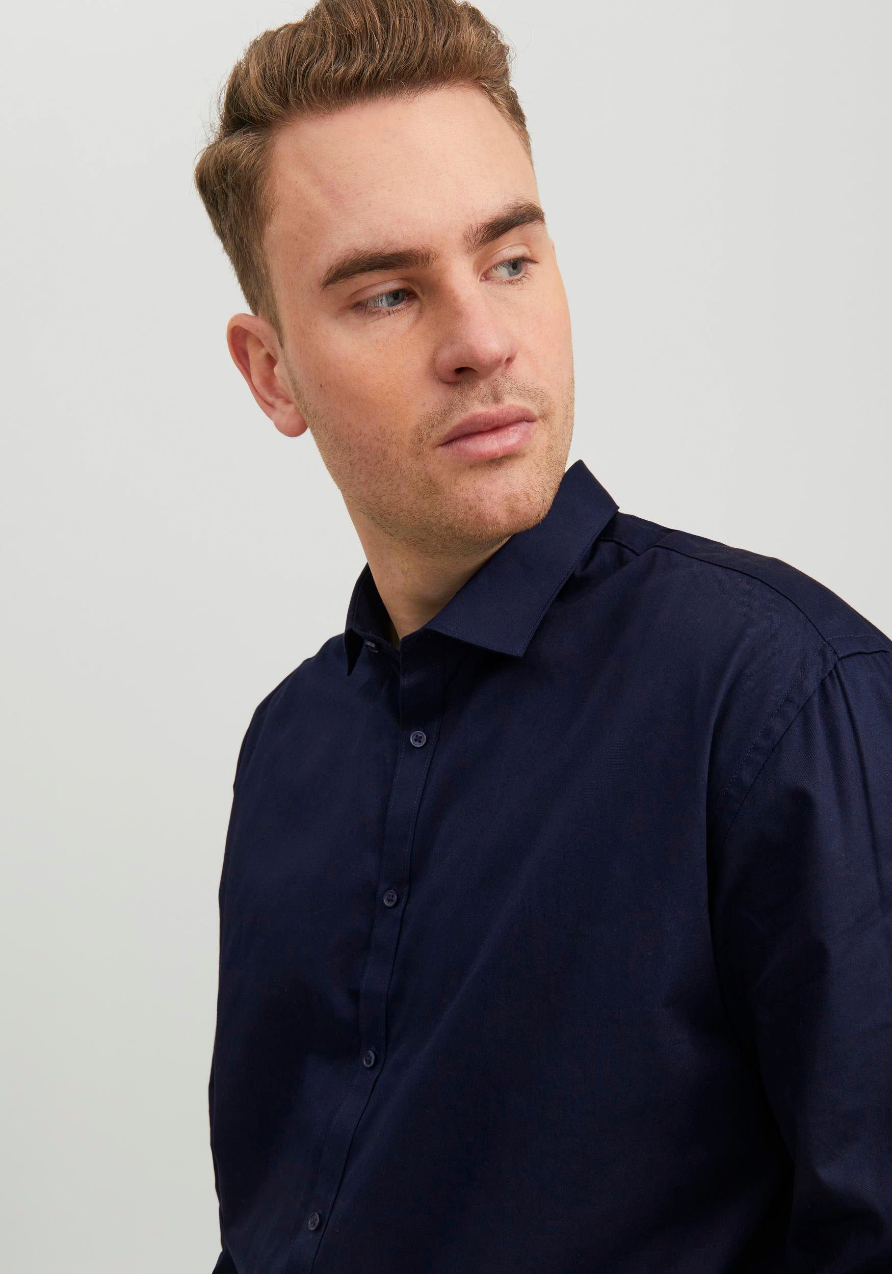 Jack & Jones PlusSize Langarmhemd JPRBLACARDIFF SHIRT