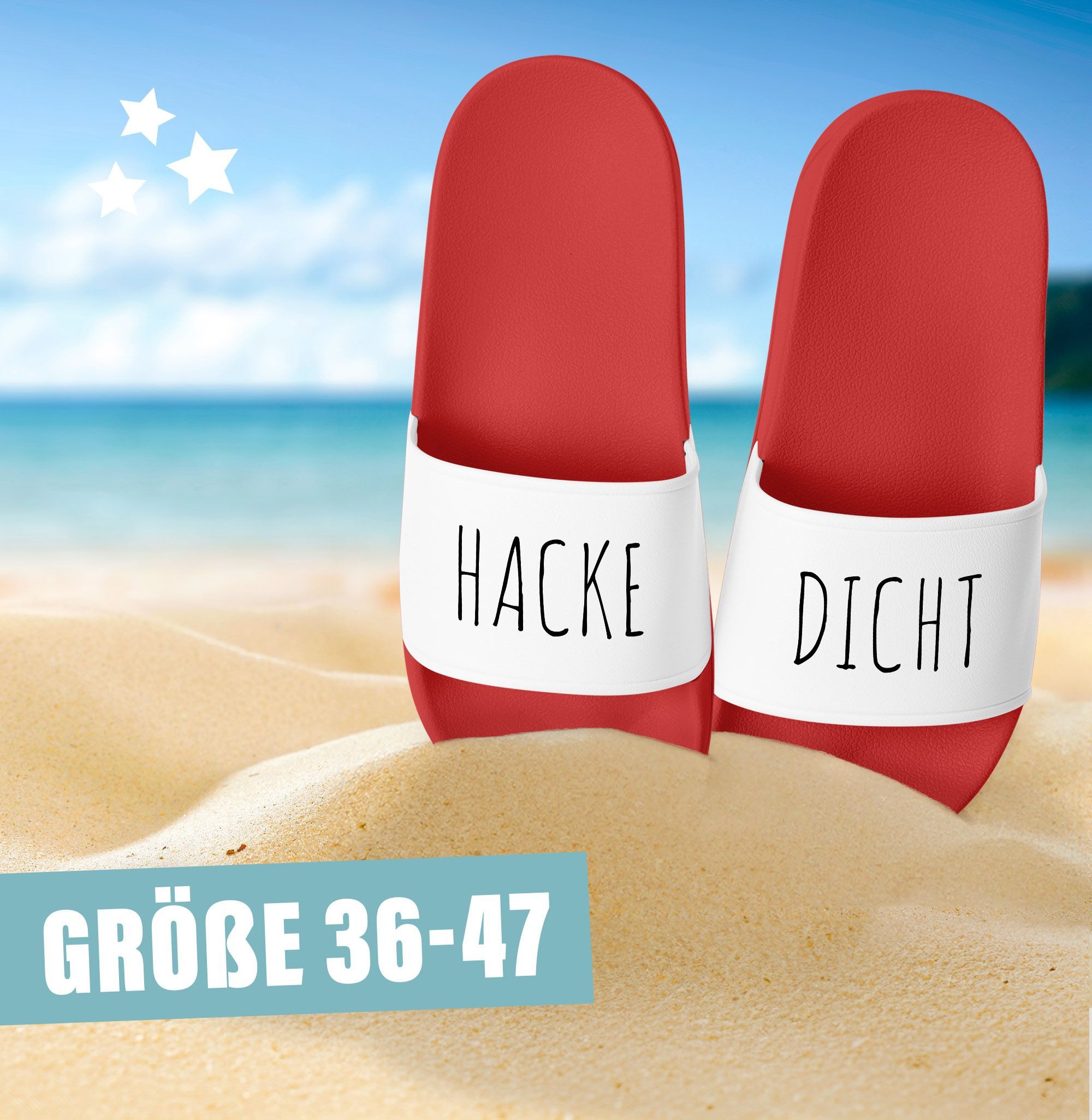 MoonWorks Badeschlappen mit Spruch Alkohol Unisex witzige Party-Schuhe für Badesandale