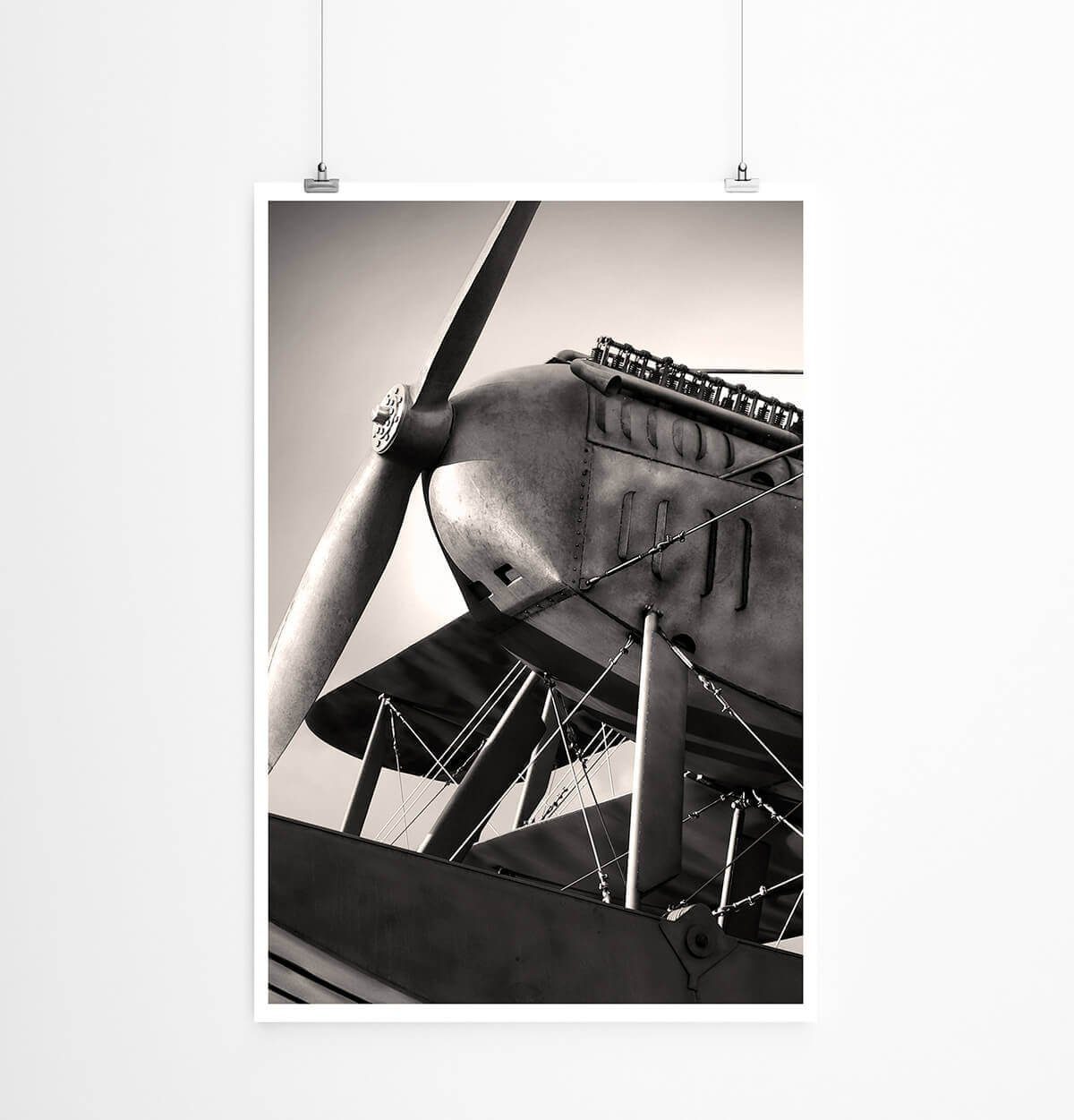 Sinus Art Poster 60x90cm Künstlerische Fotografie Poster Retro Flugzeug