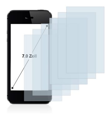 Savvies Schutzfolie für 17.8 cm (7 Zoll) [152.5 x 91.5 mm], Displayschutzfolie, 6 Stück, Folie klar