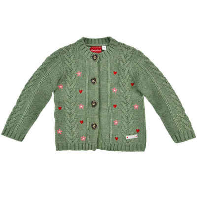 BONDI Strickjacke BONDI Mädchen Strickjacke 'Alpenglück' mit Blumen