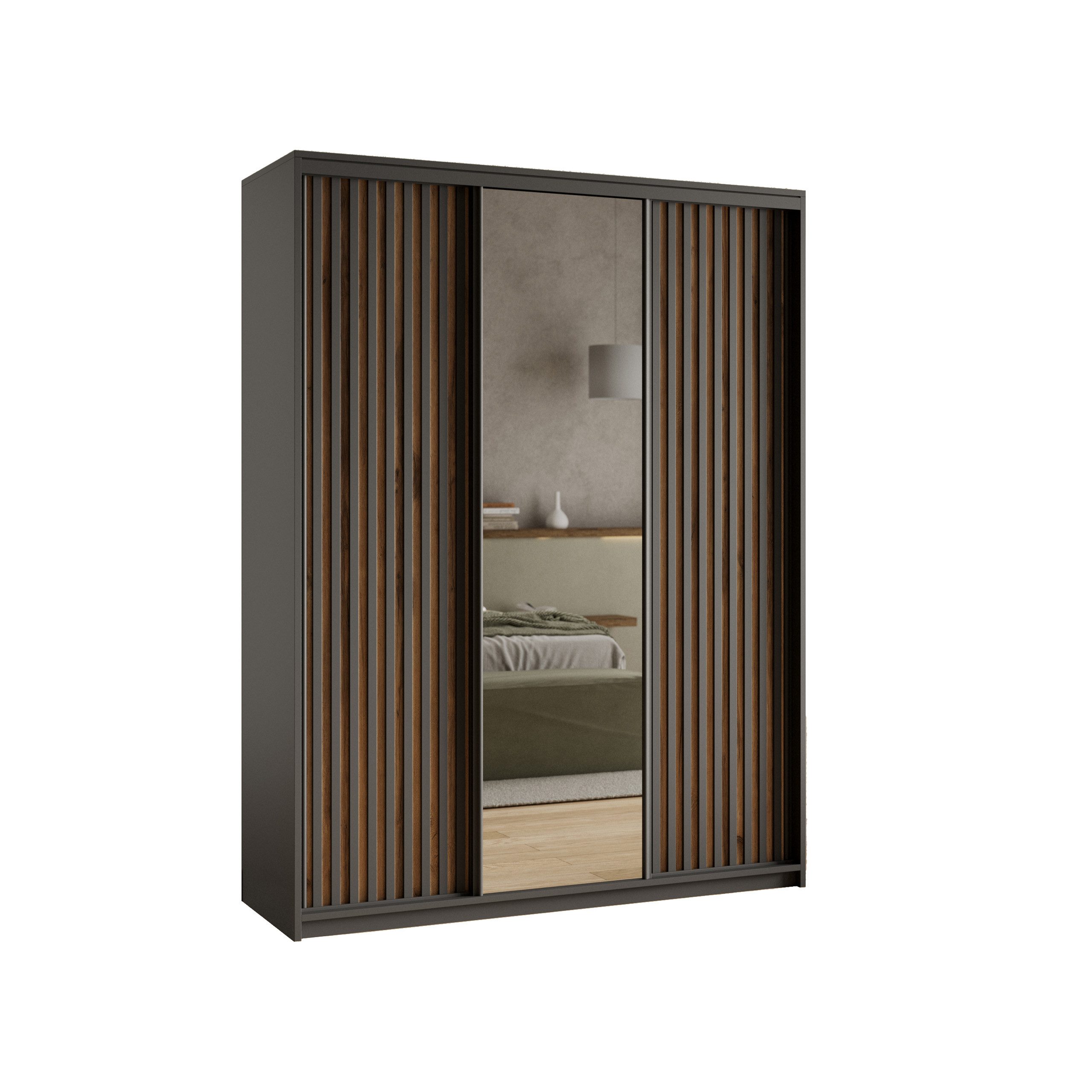 Masseno Schwebetürenschrank ORRA Kleiderschrank mit Spiegel und Schubladen günstig online kaufen