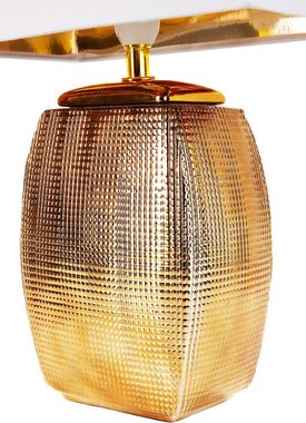 BRUBAKER Tischleuchte Nachttischlampe Gold - Tischleuchte Gold, Ohne Leuchtmittel, Keramikfuß, moderne Tischlampe