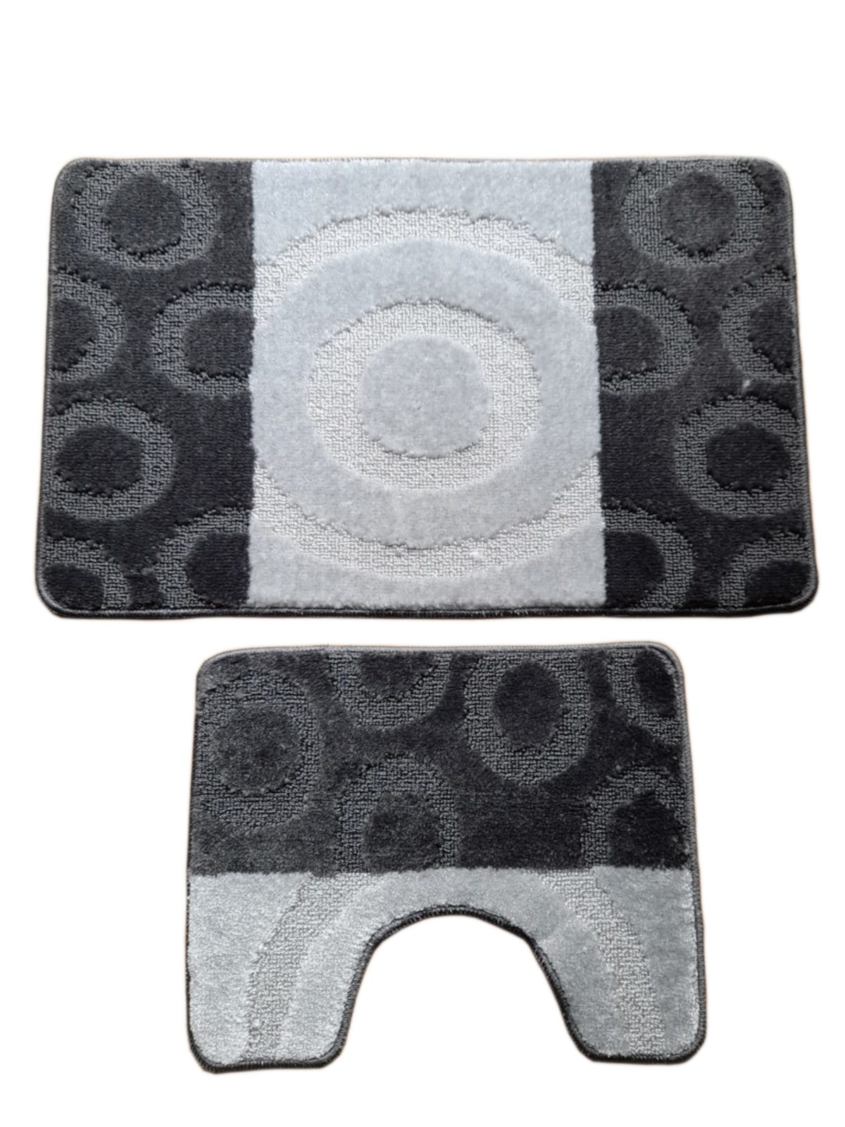 oKu-Tex Badematte Badgarnitur 2-teilig mit Ausschnitt, weich & rutschfest, günstig online kaufen