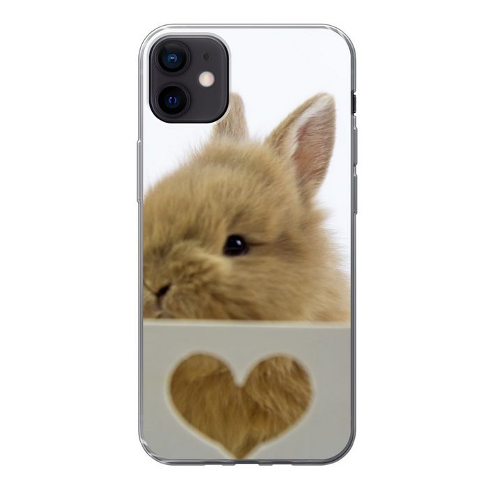 MuchoWow Handyhülle Tiere - Kaninchen - Vogel Handyhülle Apple iPhone 12 Mini Smartphone-Bumper Print Handy