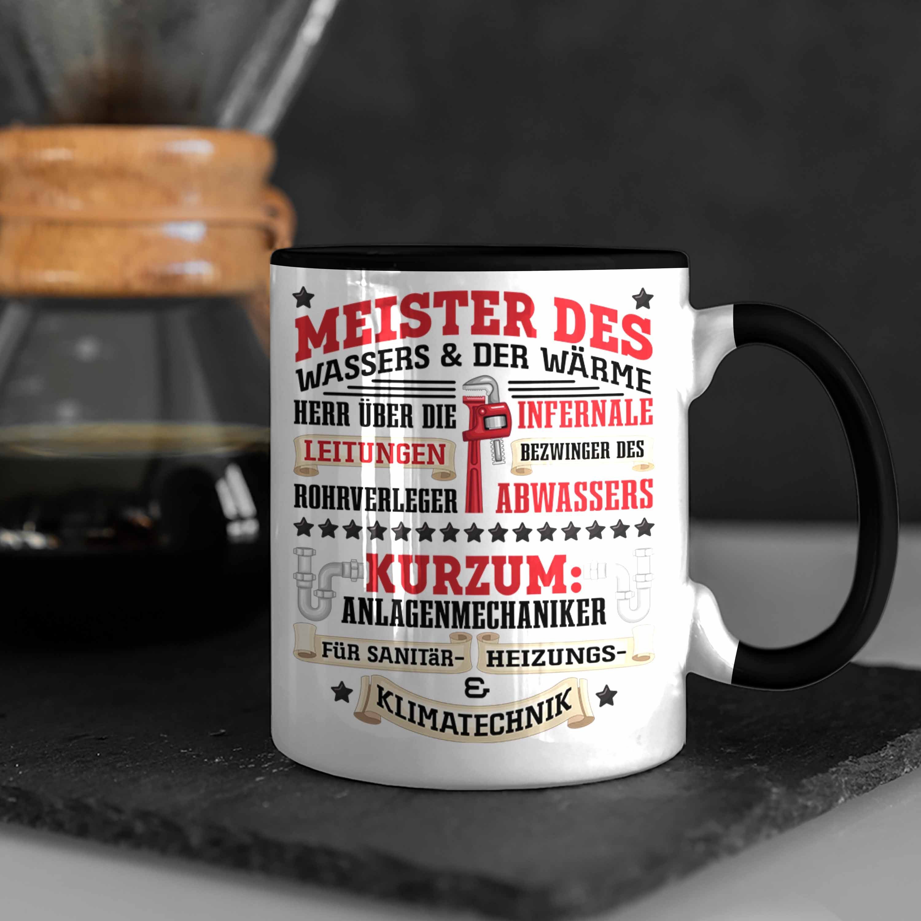 Schwarz Tasse Trendation Geschenk Tasse Heizungsbauer Klempner Anlagemechaniker Spruch K Männer