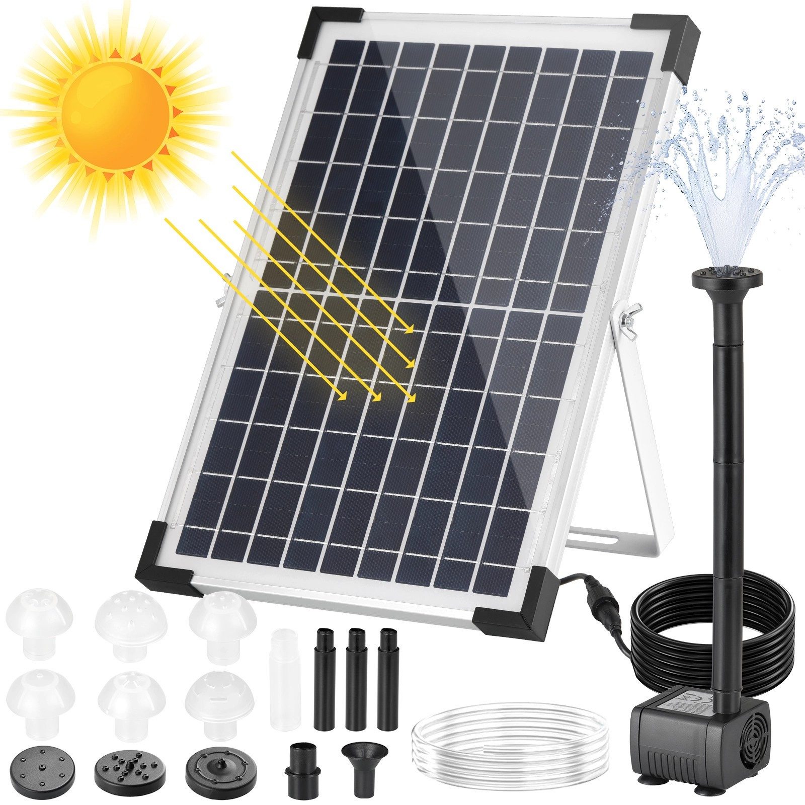 TLGREEN Solarpumpe Solar Teichpumpe, (500L/h Solar Springbrunnen,Solar Brun günstig online kaufen
