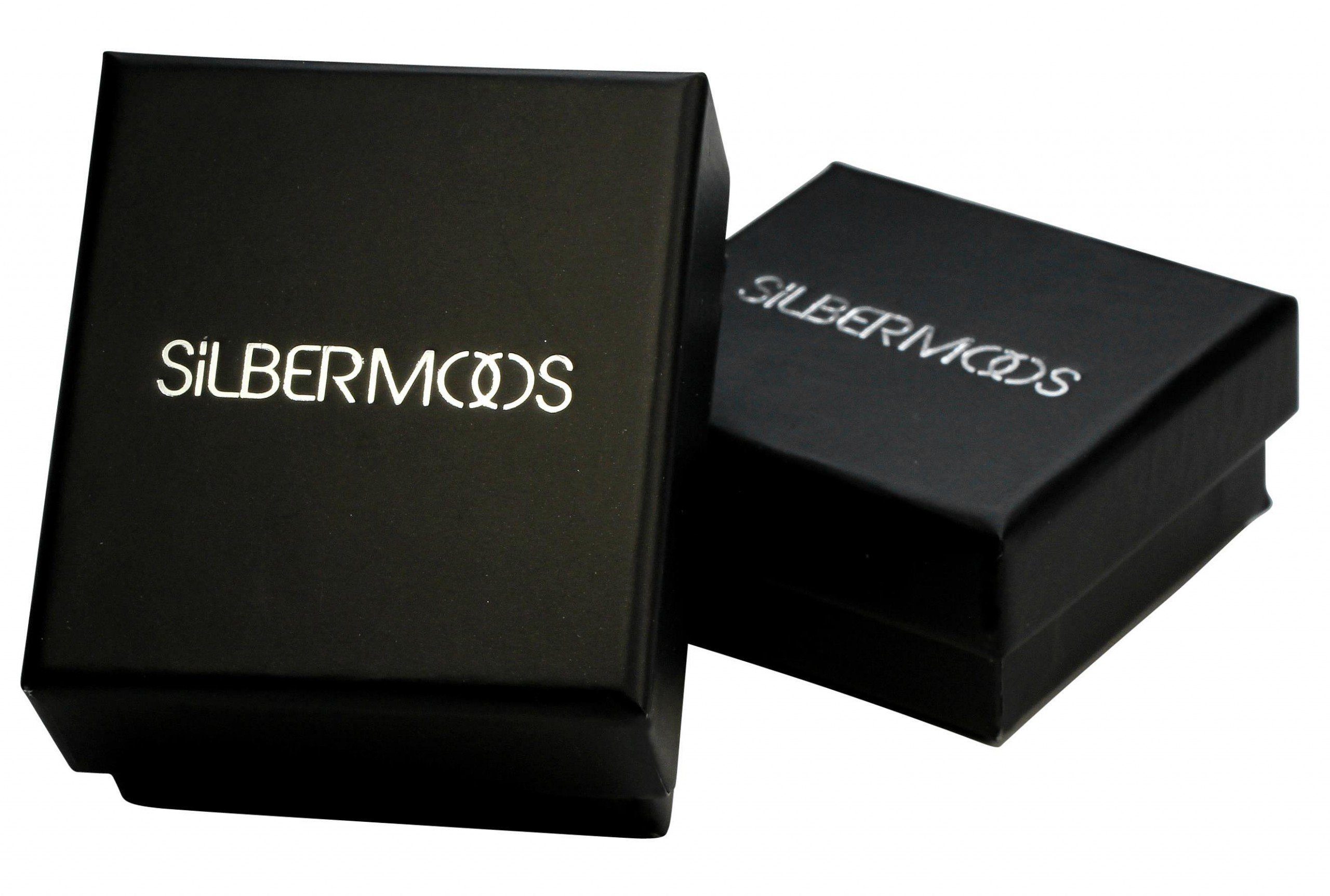SILBERMOOS Partnerring 925 XL Klassischer Bandring mattiert, Silber Sterling