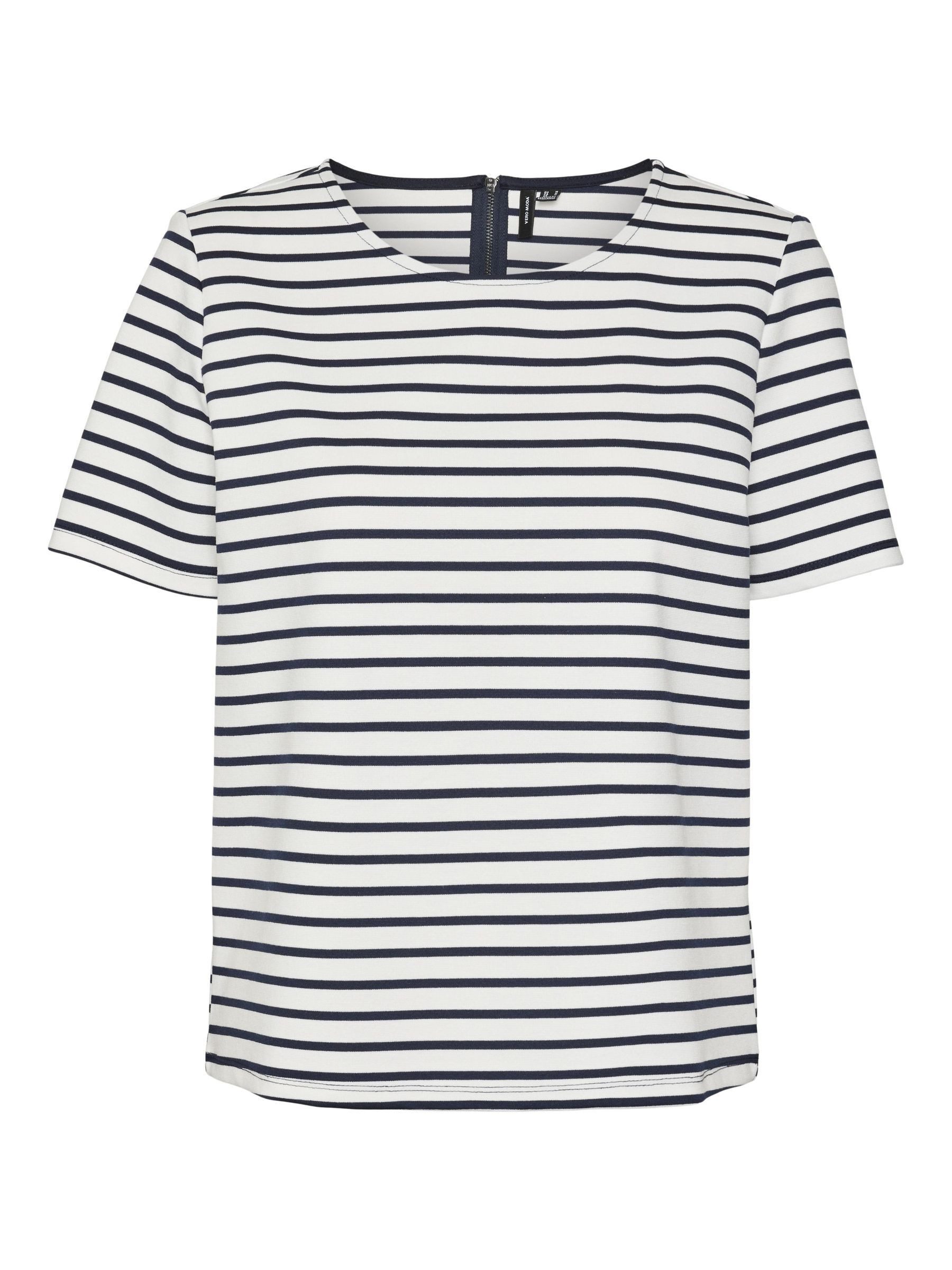 Rundhalsshirt VMABBY SS ZIP TOP JRS NOOS