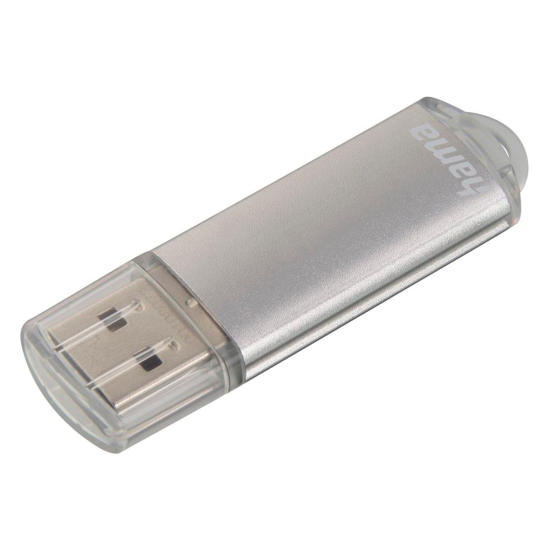Hama USB-Stick "Laeta", USB 2.0, 16 GB, 10MB/s, Grau USB-Stick (Lesegeschwindigkeit 10 MB/s)