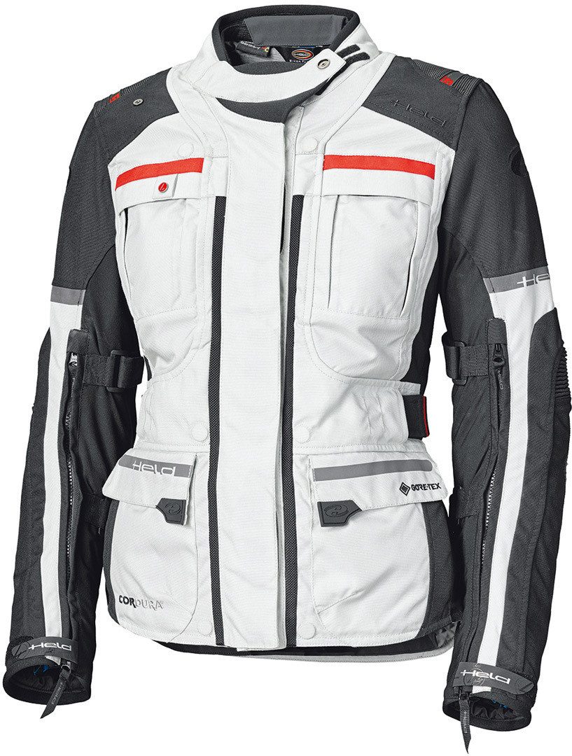 Held Biker Fashion Motorradjacke Carese Evo GTX Damen Motorrad Textiljacke Wasserdicht Atmungsaktiv protektoren reißverschluss wasserdichte