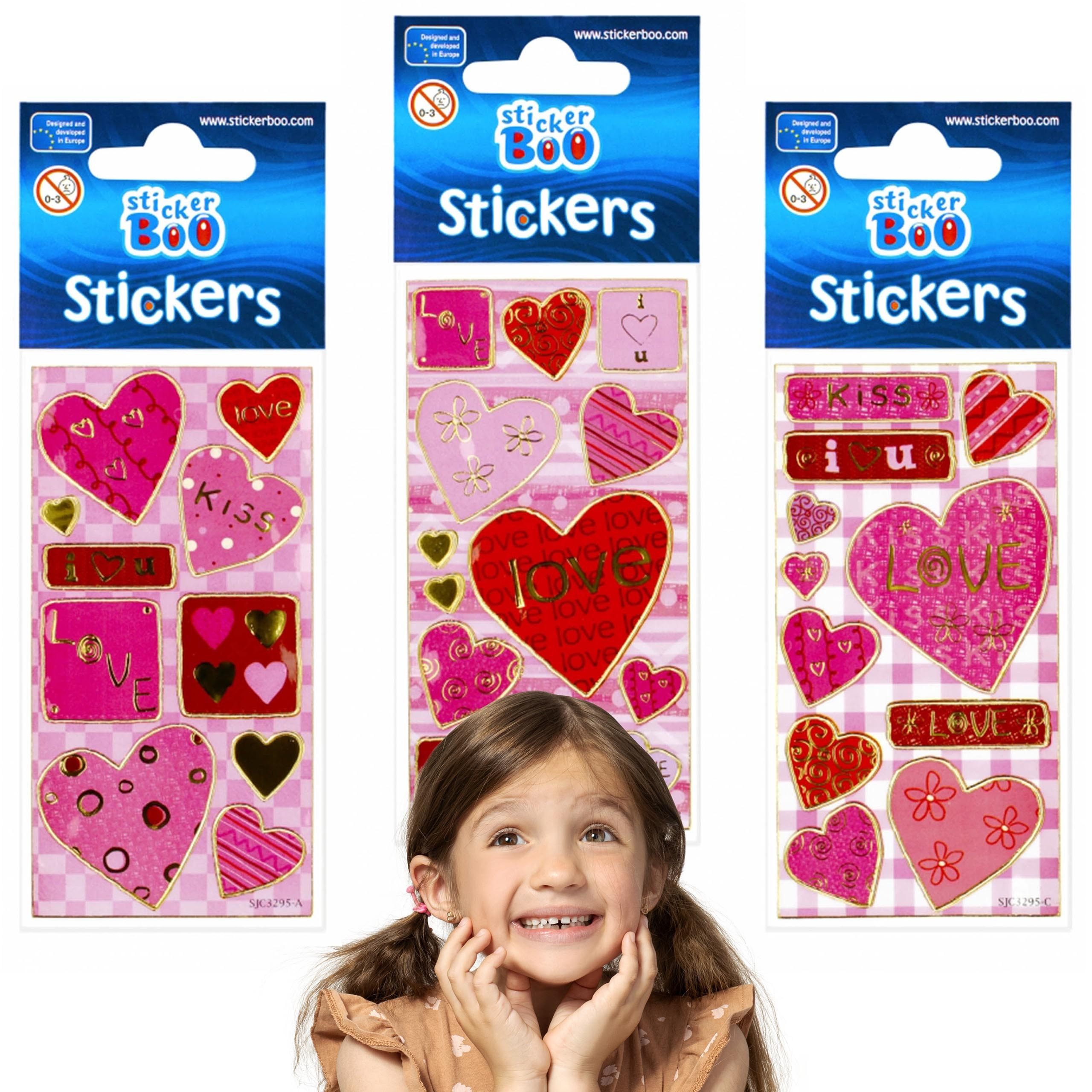 Sarcia.eu Sticker Rosa Stickerset für Kinder, Liebesaufkleber
