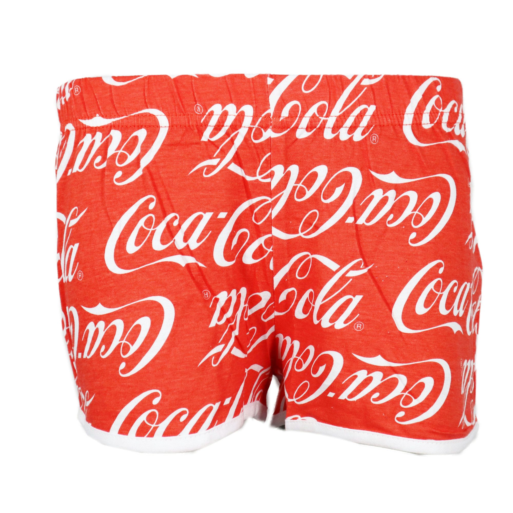 COCA COLA Schlafanzug Coca Cola Mädchen Pyjama Shirt Shorts Gr. 134 bis 164, Baumwolle