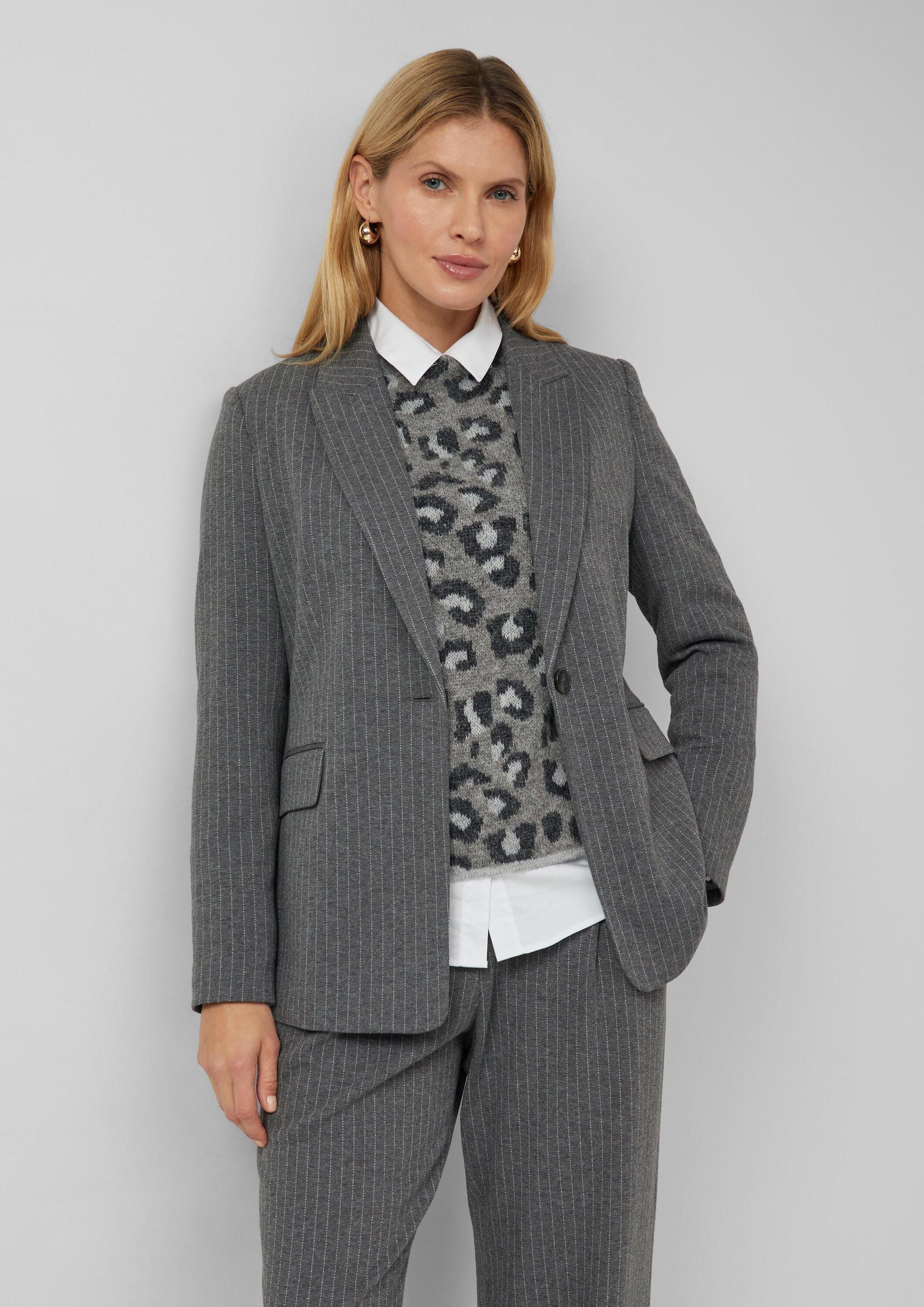 s.Oliver Jackenblazer Indoor-Blazer Antaillierter Blazer mit Nadelstreifen