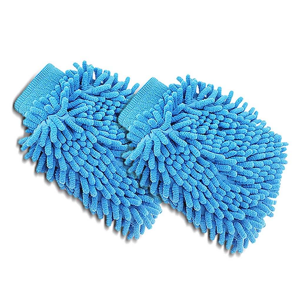 Tourtecs Motorradhelm-Visier 2er-Set Waschhandschuh Motorrad Pflegeset Cleaning Kit WH3
