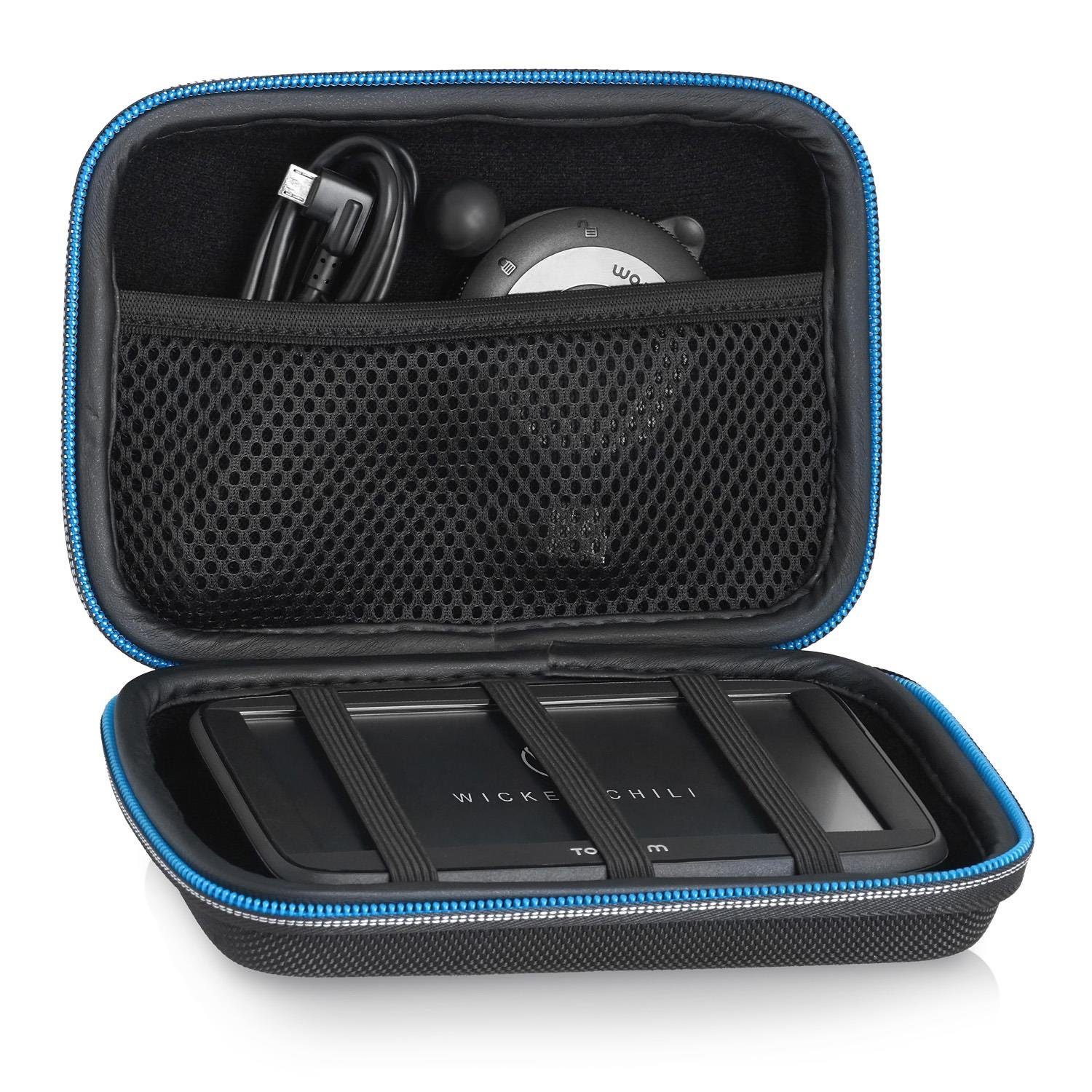 Wicked Chili Etui Navi Case Schutztasche für TomTom Start/Go/Via/Trucker 12,2 cm (4,8 Zoll), Universal (max. Gerätemaße: 15 x 10 x 4.5cm) / Dehnbar / Navi-Schutzhü