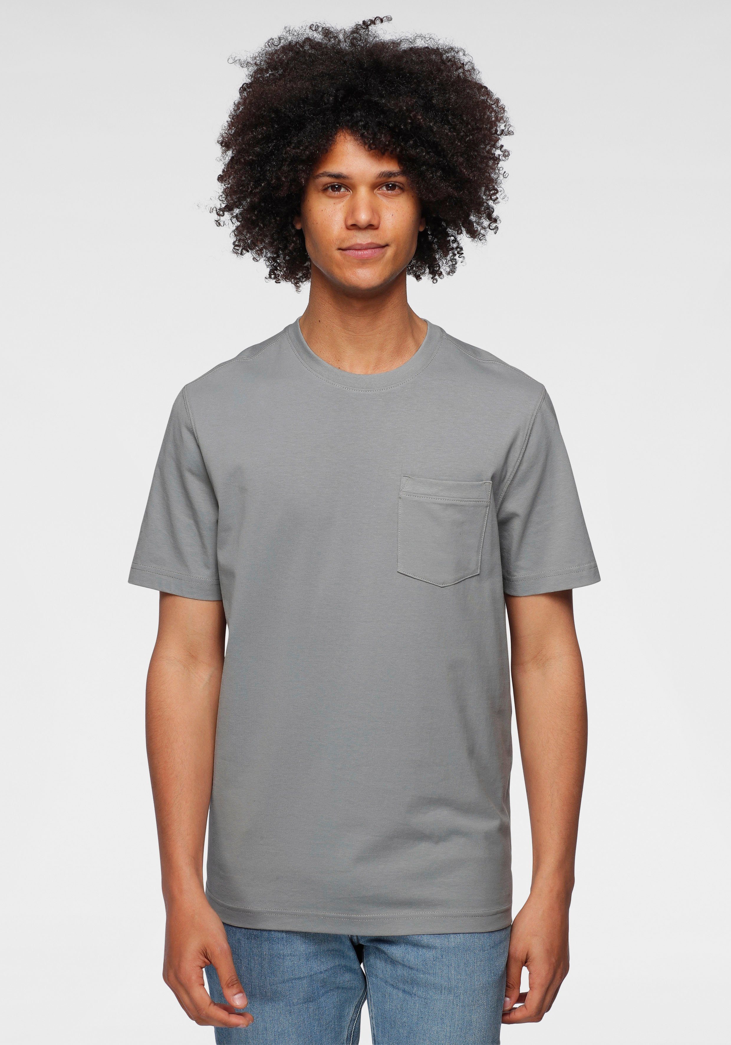 OTTO Brusttasche Bio-Baumwolle aus mit hellgrau products T-Shirt
