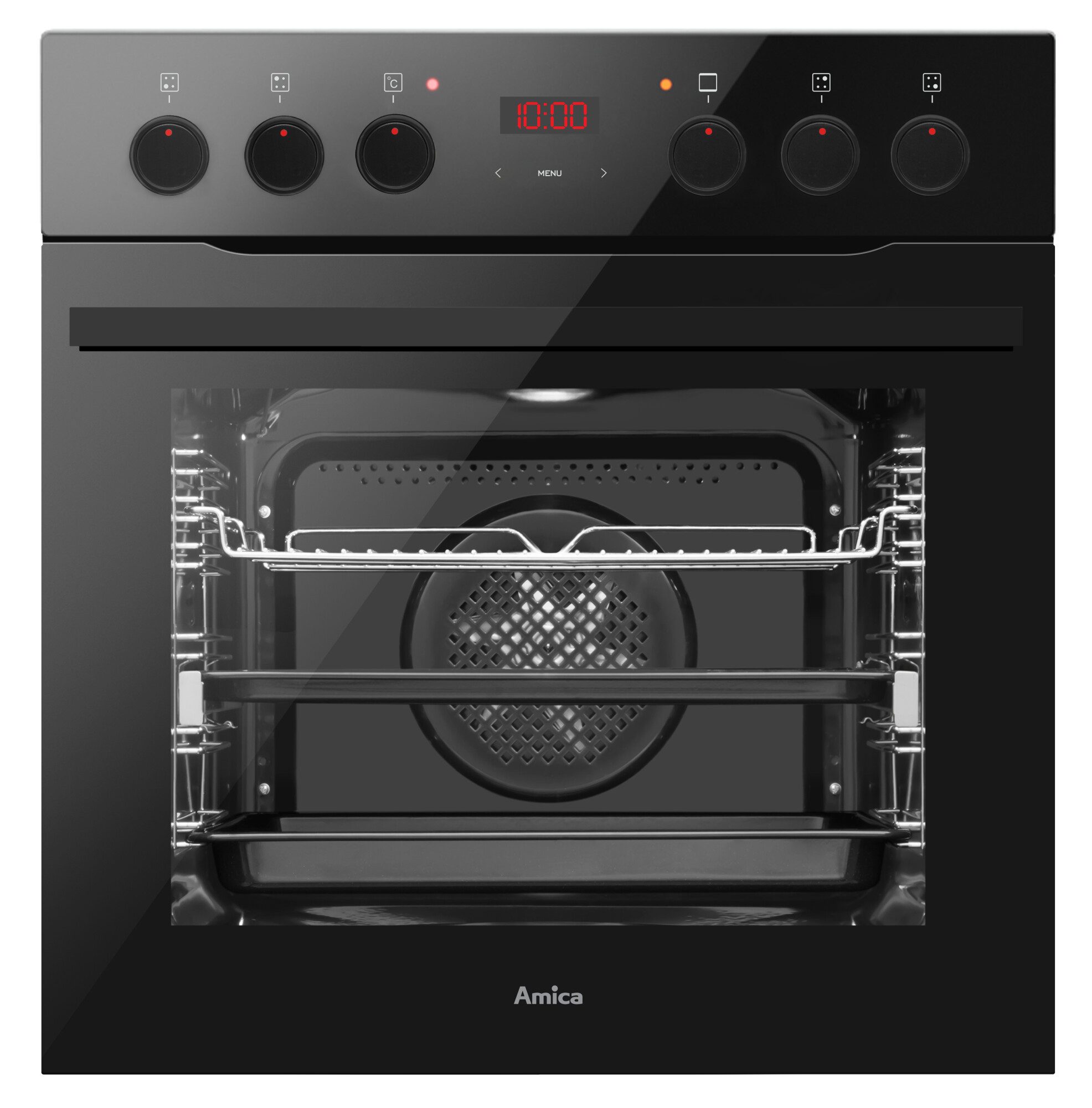 Amica Elektro-Herd-Set Fusion Design, mit 1-fach-Teleskopauszug, Steam Clean, Komfortables Kochen und Backen mit praktischer Unterstützung – Bild 4 von 5