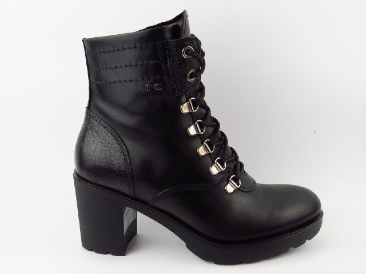 Leder schwarz Stiefelette