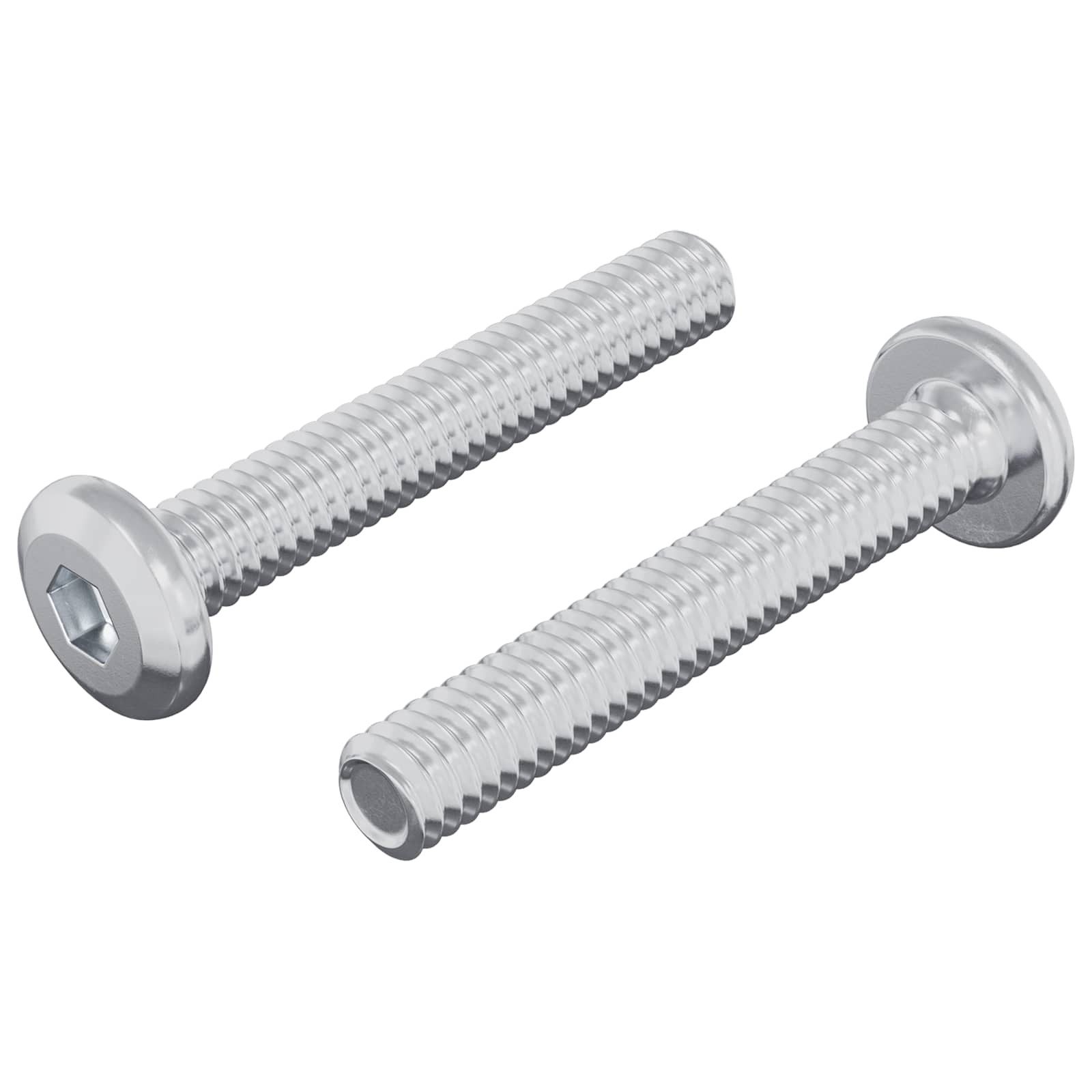 vidaXL Bauschraube Schraube mit Sperre Uni 2 Stk. Silber M6 x 35 mm Stahl, (2 St)