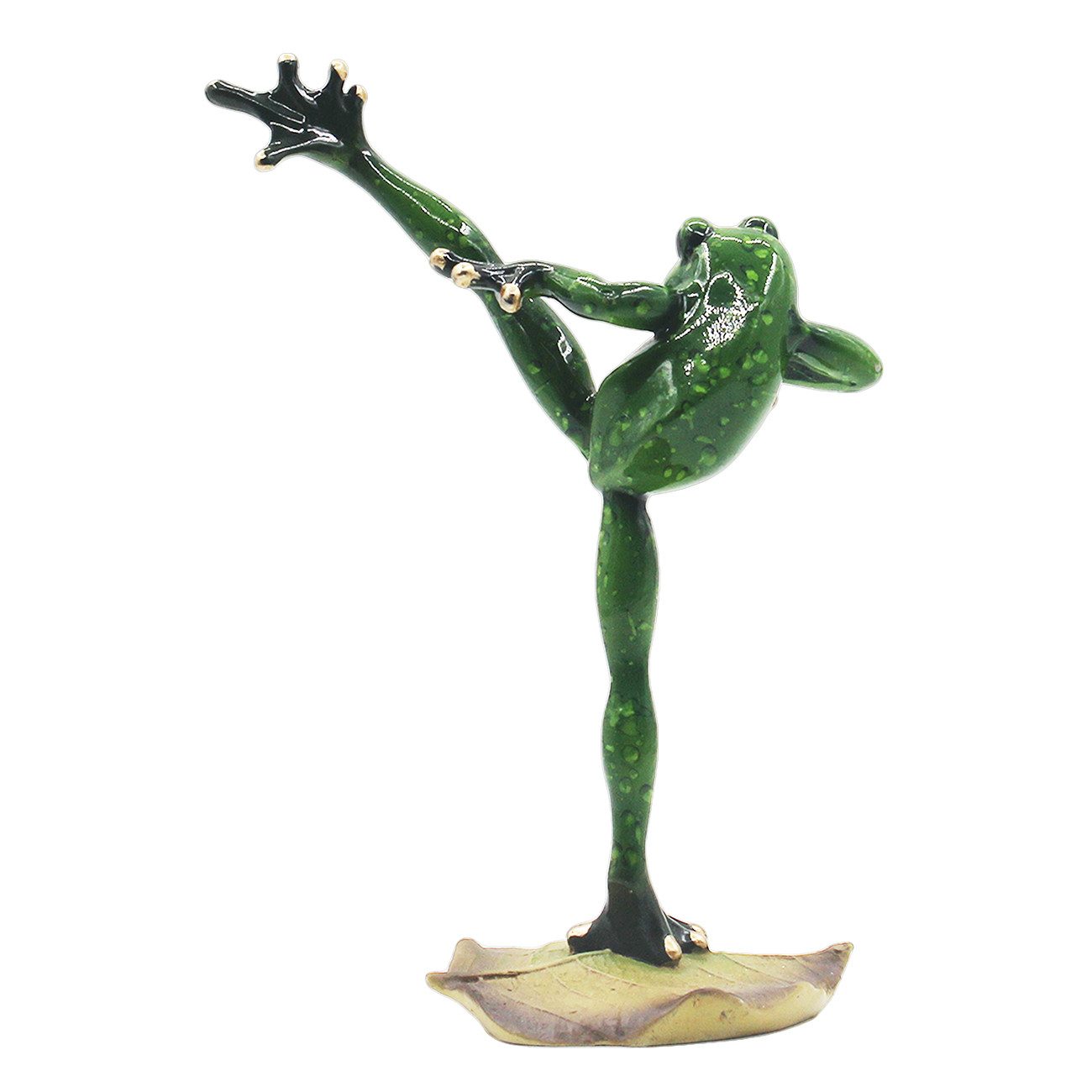 M-Diamant Dekoobjekt Dekorativer Yoga-Frosch aus grünem günstig online kaufen