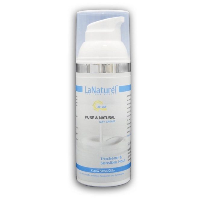 LaNaturel Reinigungscreme Tagescreme 50 ml LSF 30 für trockene & Sensible Haut Entzündungshemmend Spendet Feuchtigkeit 1-tlg.