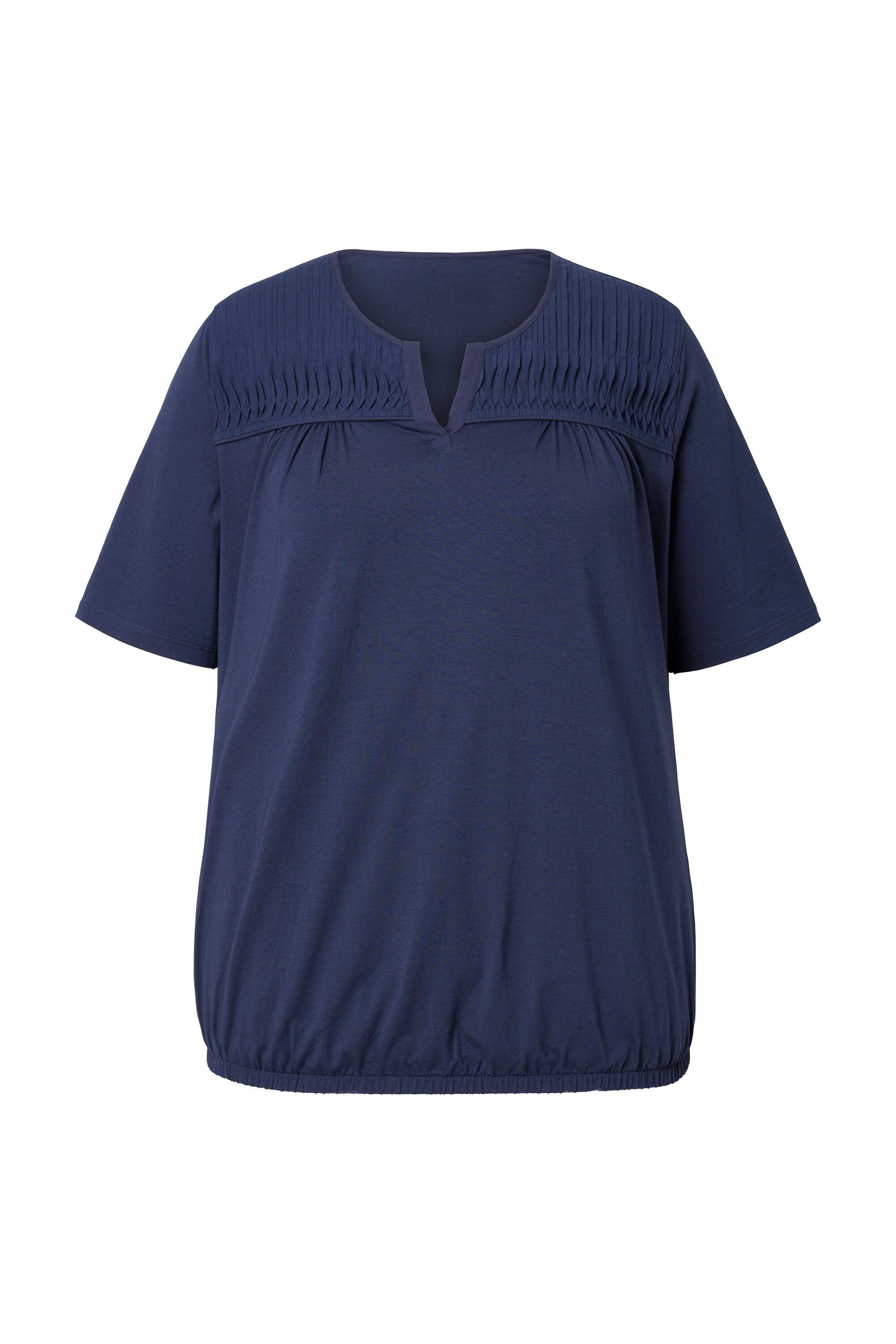 Ulla Popken T-Shirt T-Shirt Gummisaum Biesen günstig online kaufen