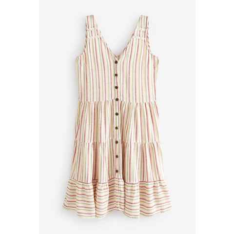 Next Sommerkleid Durchgeknöpftes Kleid aus Leinenmischgewebe (1-tlg)