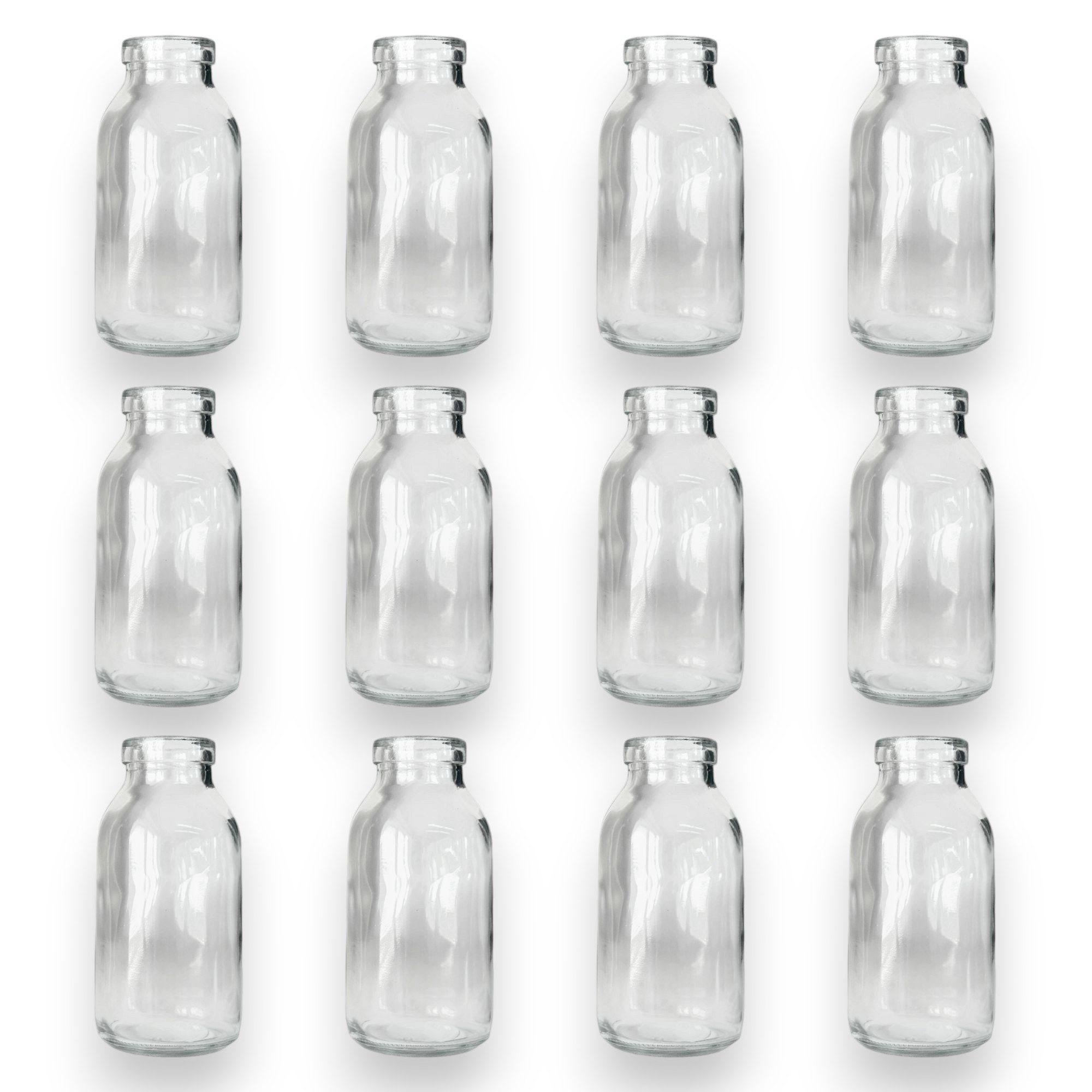 Sandra Rich Dekovase Glasflasche "Bottle klein" – 5 x 10,5cm – Dekovase Klar 12 Stück