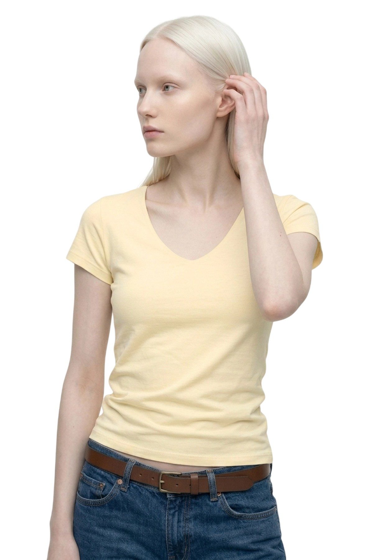 Alexa Dash T-Shirt Kurzarm-T-Shirt mit V-Ausschnitt