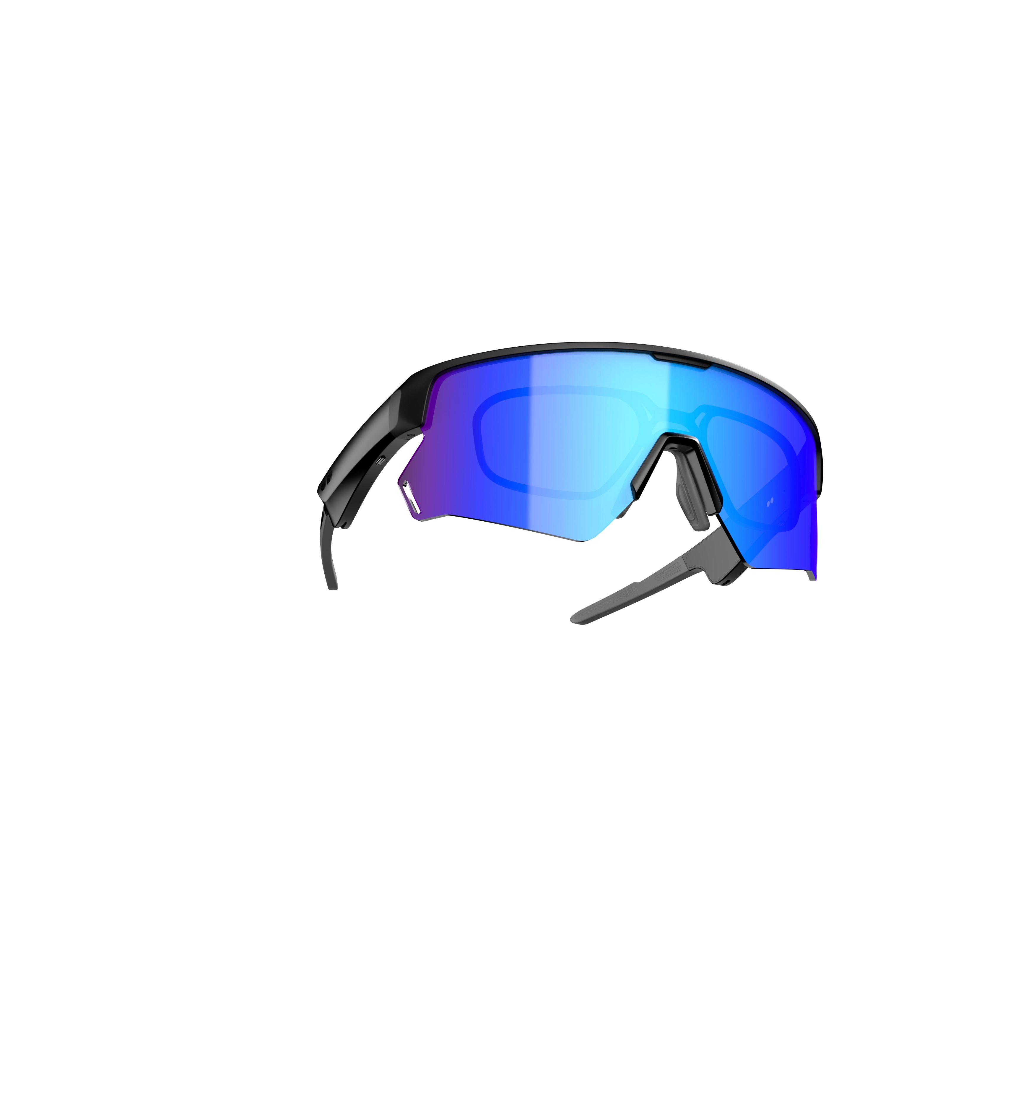 blackview 3D-Brille D2 AI Cycling Smart Glasses, IP54, UV400, Open-Ear-Akustik, Belüftungsdesign, Physiche Tasten