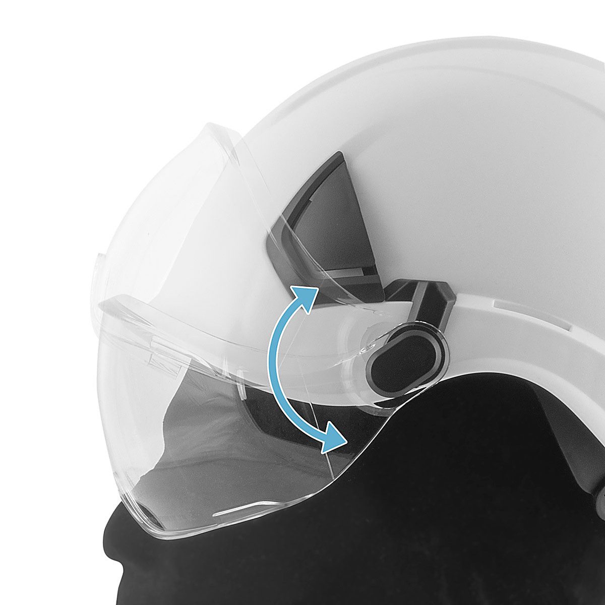 STAHLWERK Schutzhelm mit Visier EN397 EN166 Forsthelm Sicherheitshelm Augenschutz PSA (Packung, 1-tlg., Einzelartikel), integrierten Stirnpolster