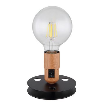 etc-shop Schreibtischlampe, Leuchtmittel nicht inklusive, Tischlampe Vintage Nachttischlampe Industrial schwarz