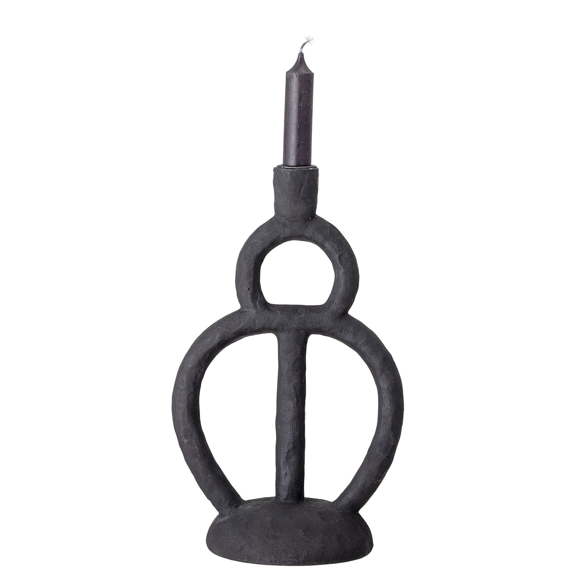 Bloomingville Windlicht Bloomingville Kerzen Ständer Halter H=29cm schwarz Deko modern (1 x Kerzenständer)
