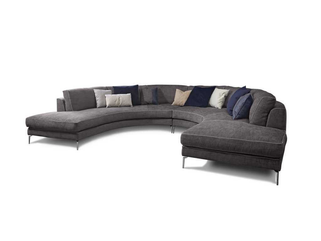 JVmoebel Ecksofa Runde Polster Sofa Eckgarnitur Luxus Eckcouch Möbel Wohnlandschaft