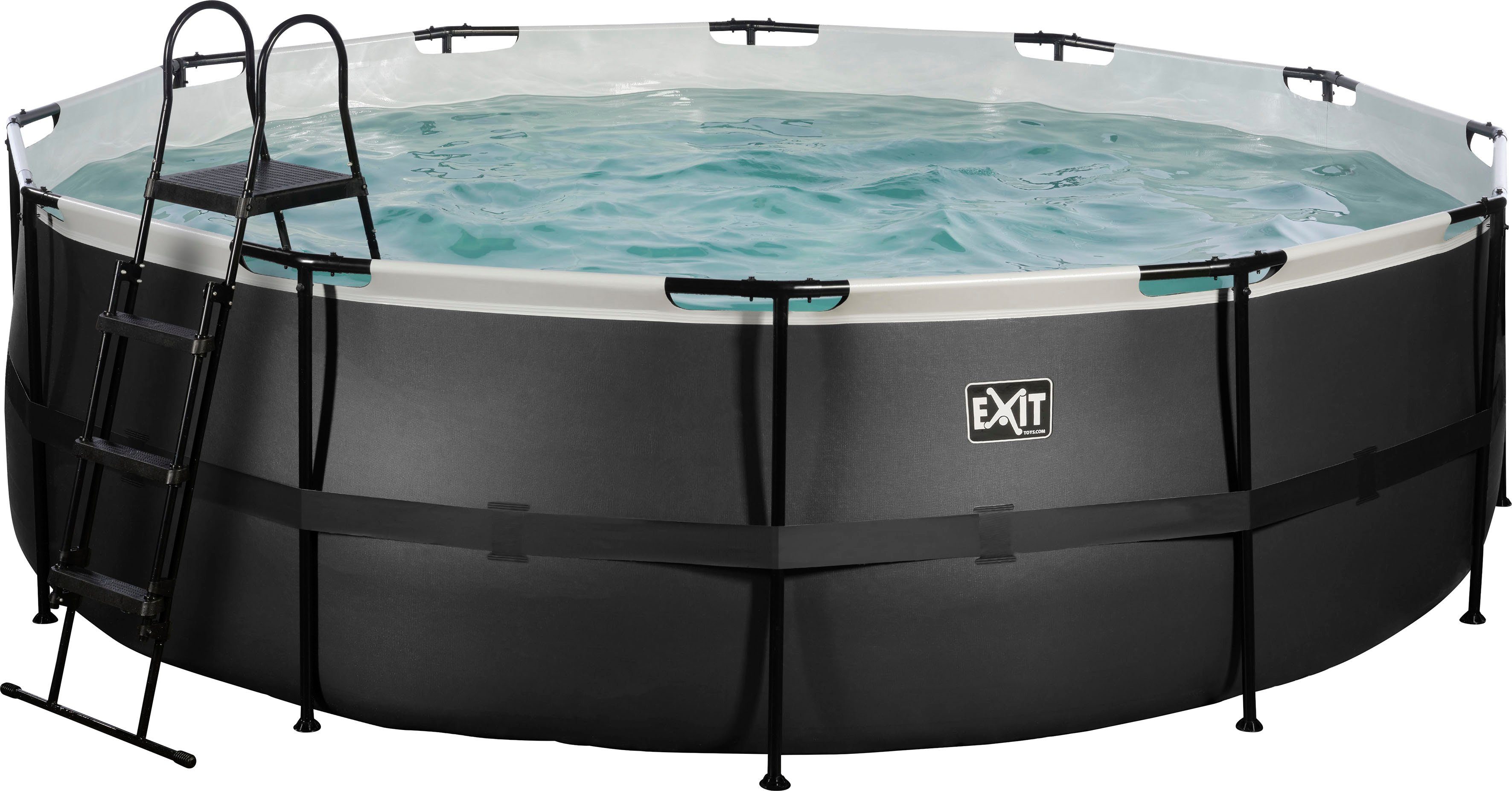 EXIT Framepool inkl. Sicherheitsleiter (Set, 3-tlg), ØxH: 450x122 cm, mit Sandfilteranlage