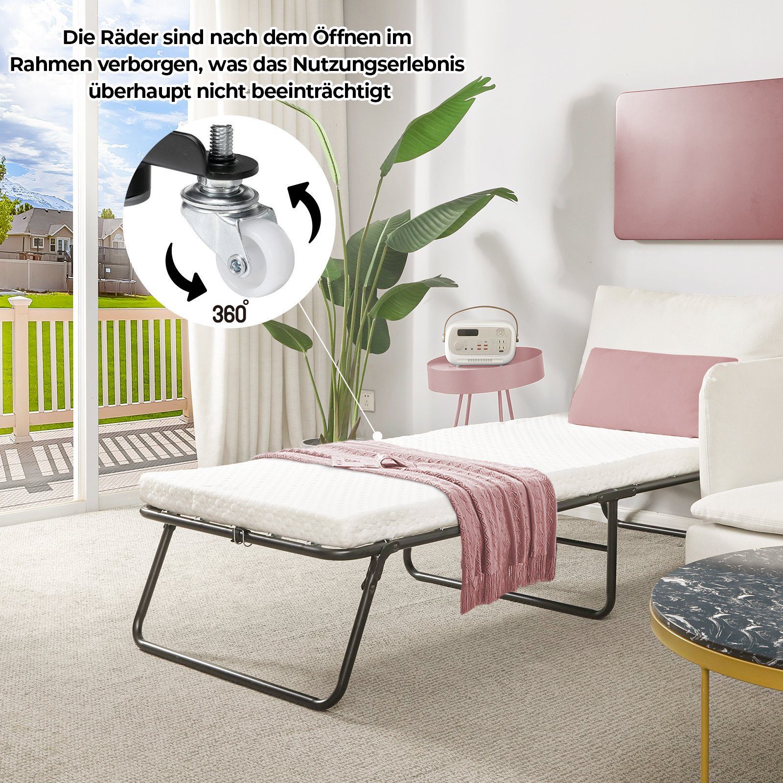TLGREEN Klappbett Reisebett, Metallbett, Erwachsene Gästebett günstig online kaufen