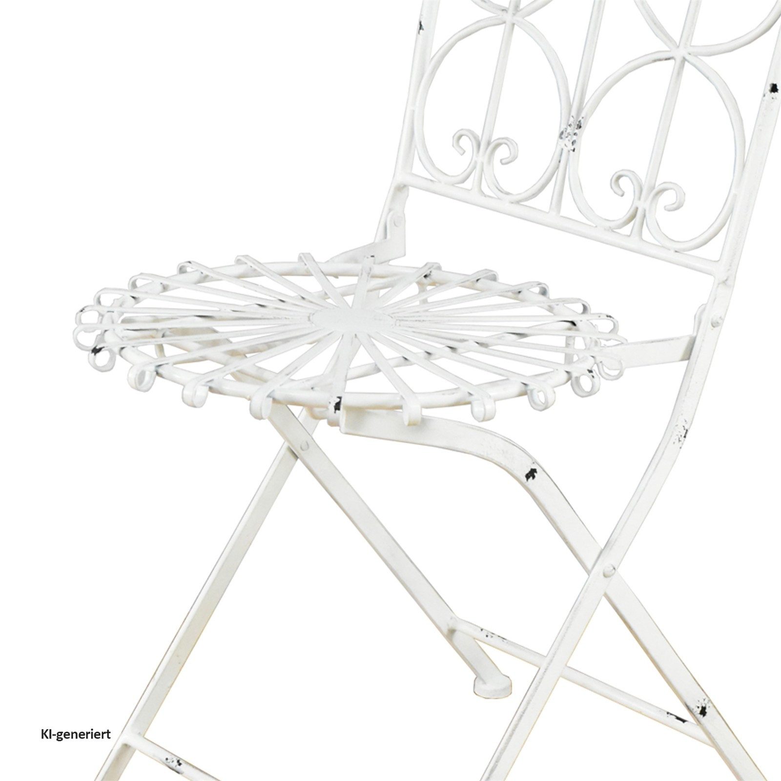 HTI-Living Gartenstuhl Gartenstühle 2er Set Romantic Garden (Set, 2 St), Metallstuhl Klappstuhl – Bild 2 von 4