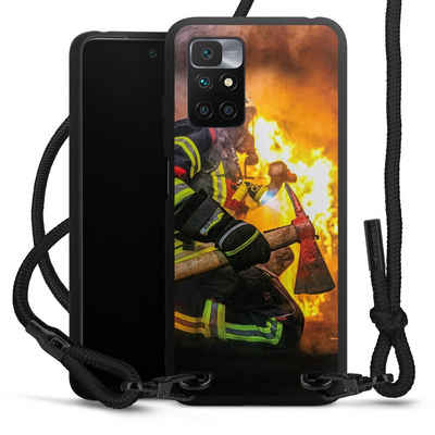 DeinDesign Handyhülle Feuerwehr Feuer Lebensretter Volunteer Firefighter, Xiaomi Redmi 10 2022 Premium Handykette Hülle mit Band Cover mit Kette